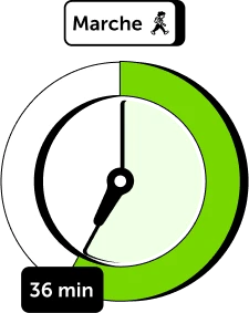 36 minutes de marche